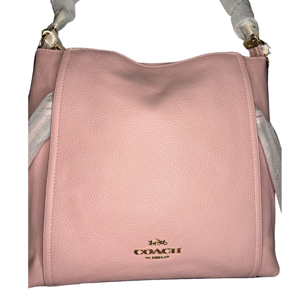 COACH ✨MARLON SHOULDER CROSSBODY HANDBAG IN BLOSSOM PINK *AUTHENTIC* - Picture 4 of 11